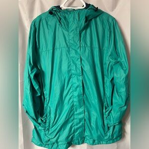 Women's Teal Hooded Vintage Sears Jacket. EUC size XL